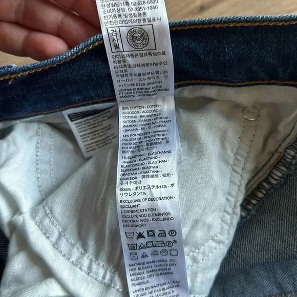 Levi's Wedgie Straight Jeans Fly Button Plus Size 16W - Picture 7 of 10